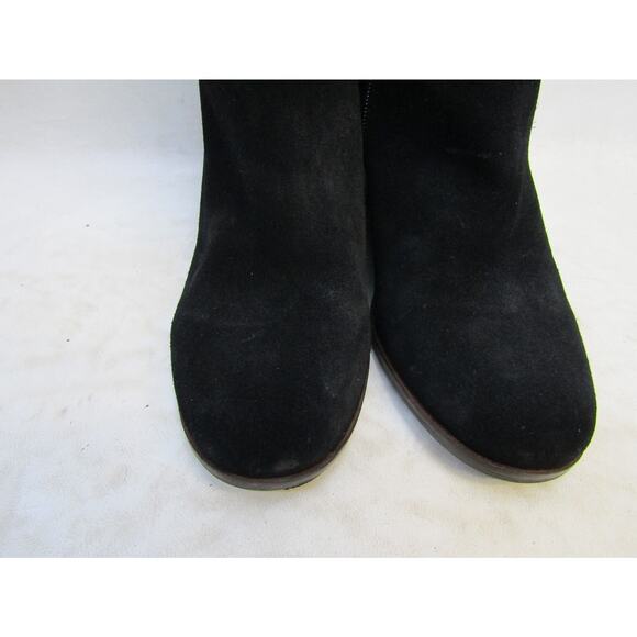 Lucky Brand Womens Size 8 M Black Suede Wedge Ankle Fashion Boots Bootie - Picture 6 of 11